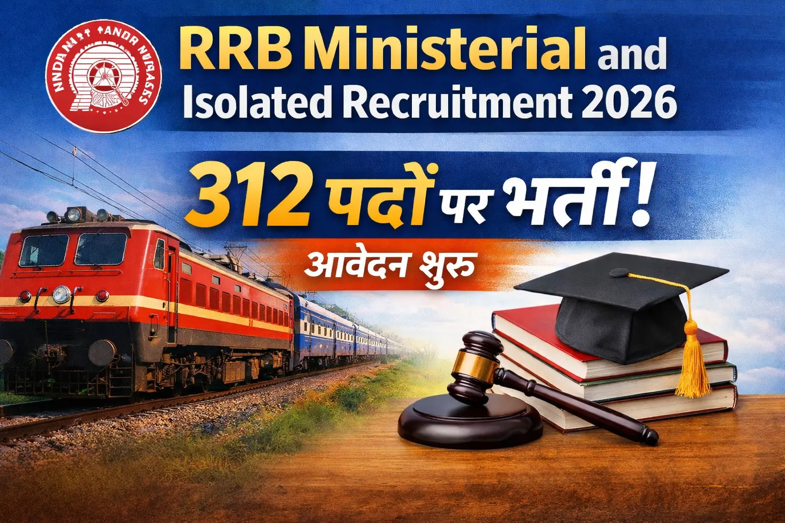RRB Ministerial and Isolated Recruitment 2026 312 पदों पर भर्ती, आवेदन शुरू