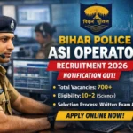 Bihar Police ASI Operator Recruitment 2026 Notification