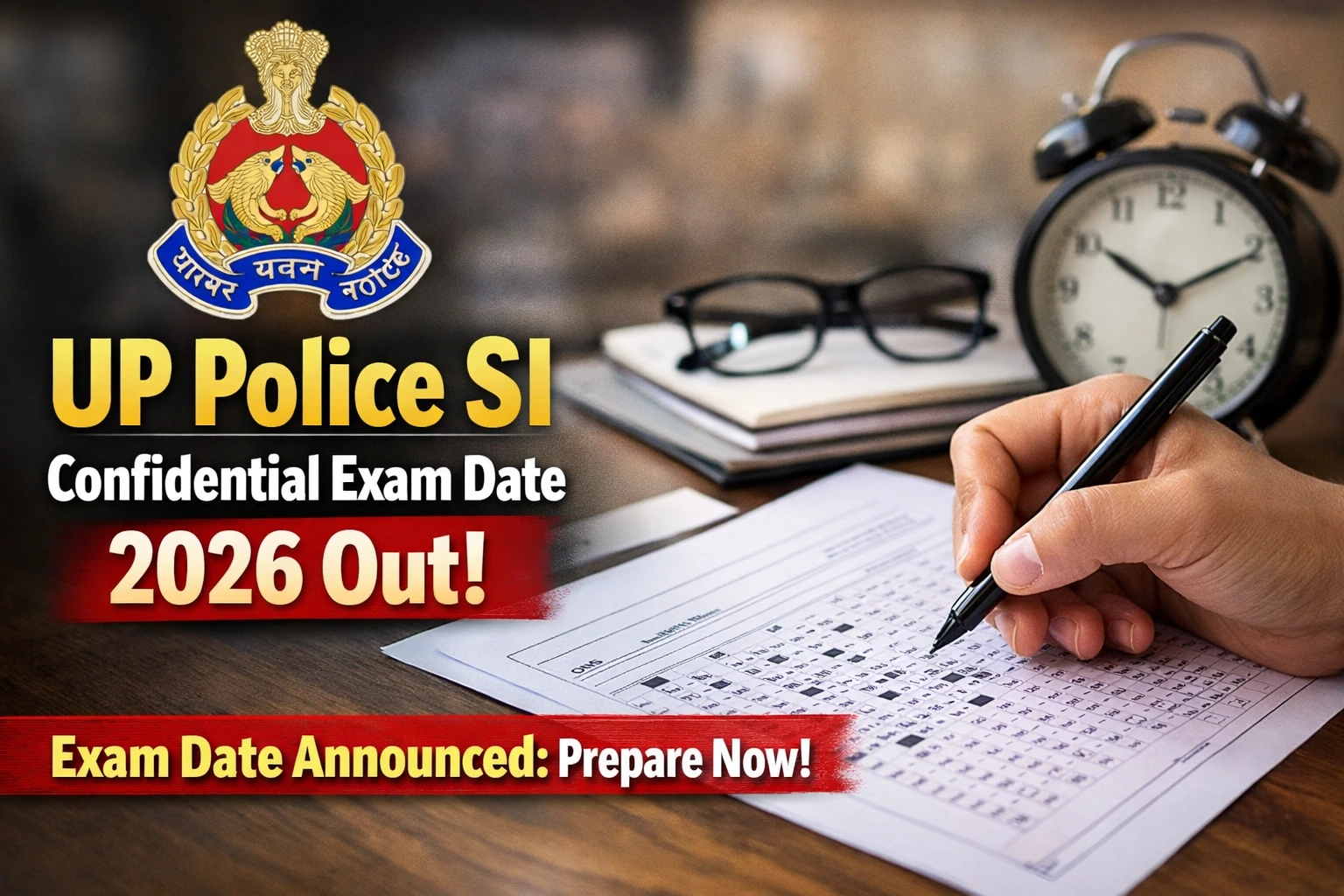 UP Police SI Confidential Exam Date 2026